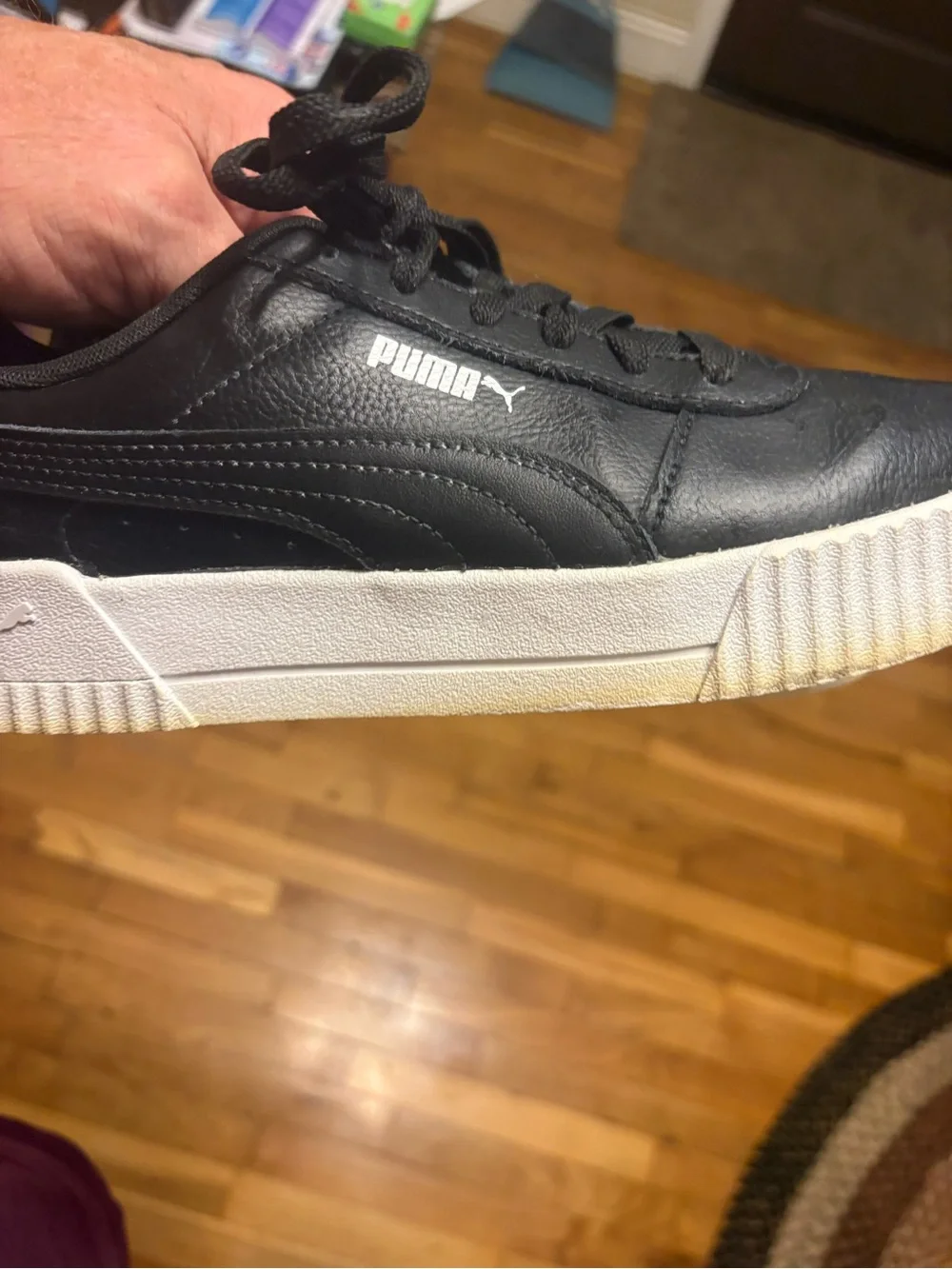 Puma Black and White Platform Sneakers